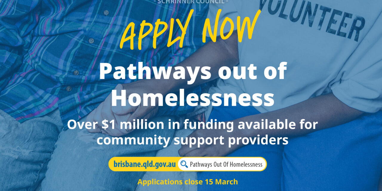 Grant applications open for Council’s Pathways out of Homelessness program