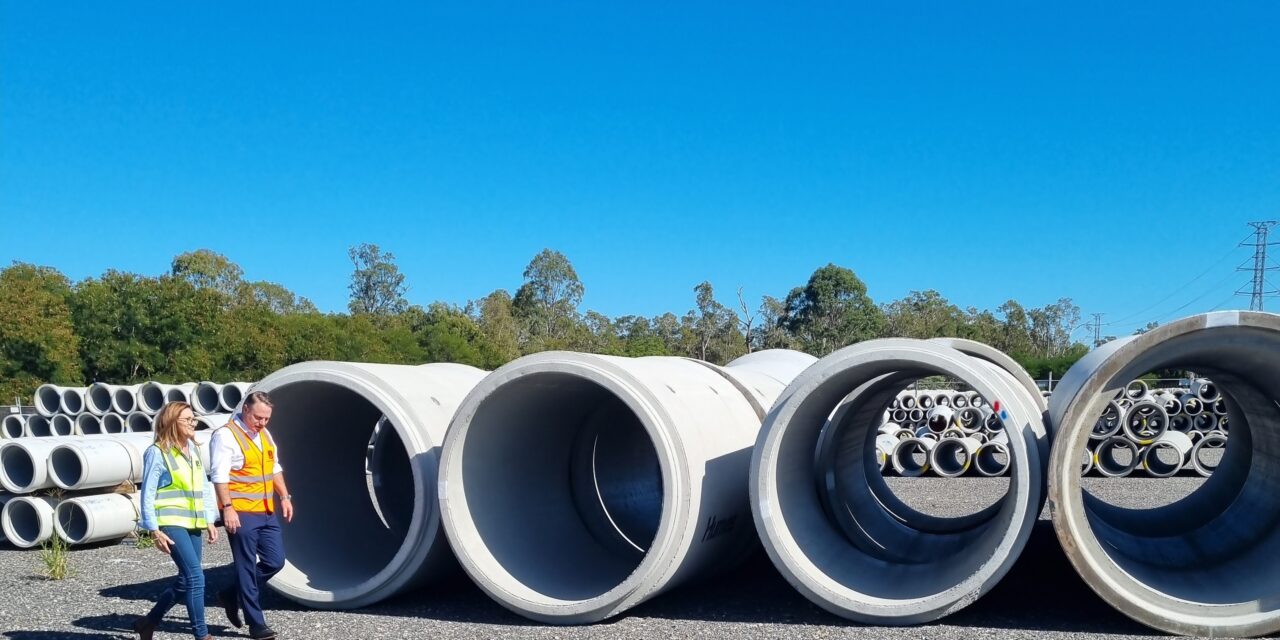 Massive stockpile cements road and drainage project pipeline