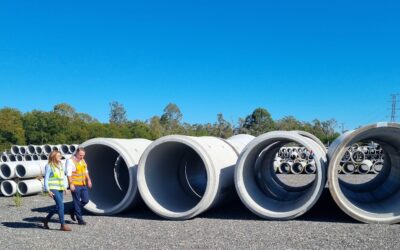 Massive stockpile cements road and drainage project pipeline