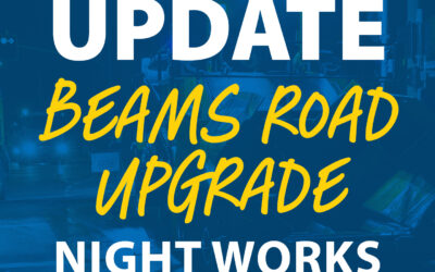 Beams Road upgrade – Upcoming night works