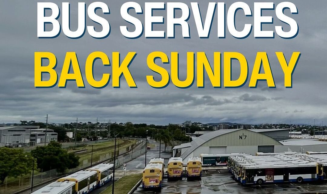 Brisbane bus services resume tomorrow – Sunday 9 March