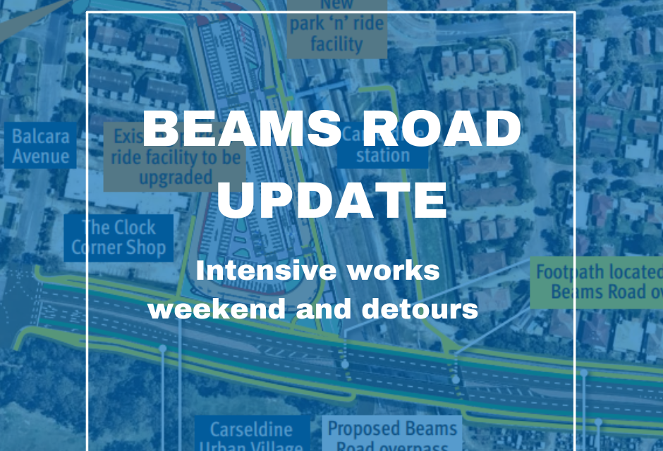 Beams Road- Intensive Works & Weekend Closure